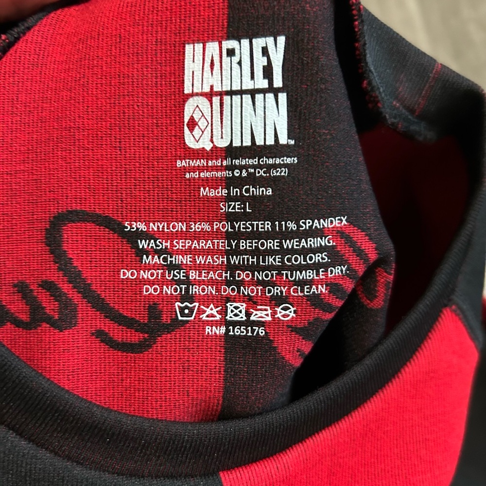 Harley Quinn Red and Black Top - Picture 7 of 10